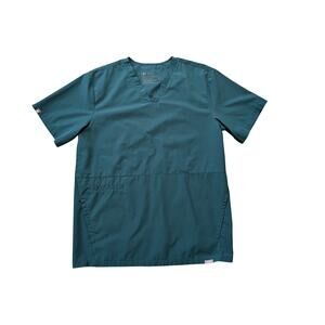 FIGS CASMA Scrubs Top; Technical Collection; Size M; Forest/Dark Green #1813